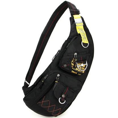 Waterproof Nylon Messenger Chest Bag Travel Military Cross Body One Shoulder Backpack Daypack Men Sling Knapsack Rucksack