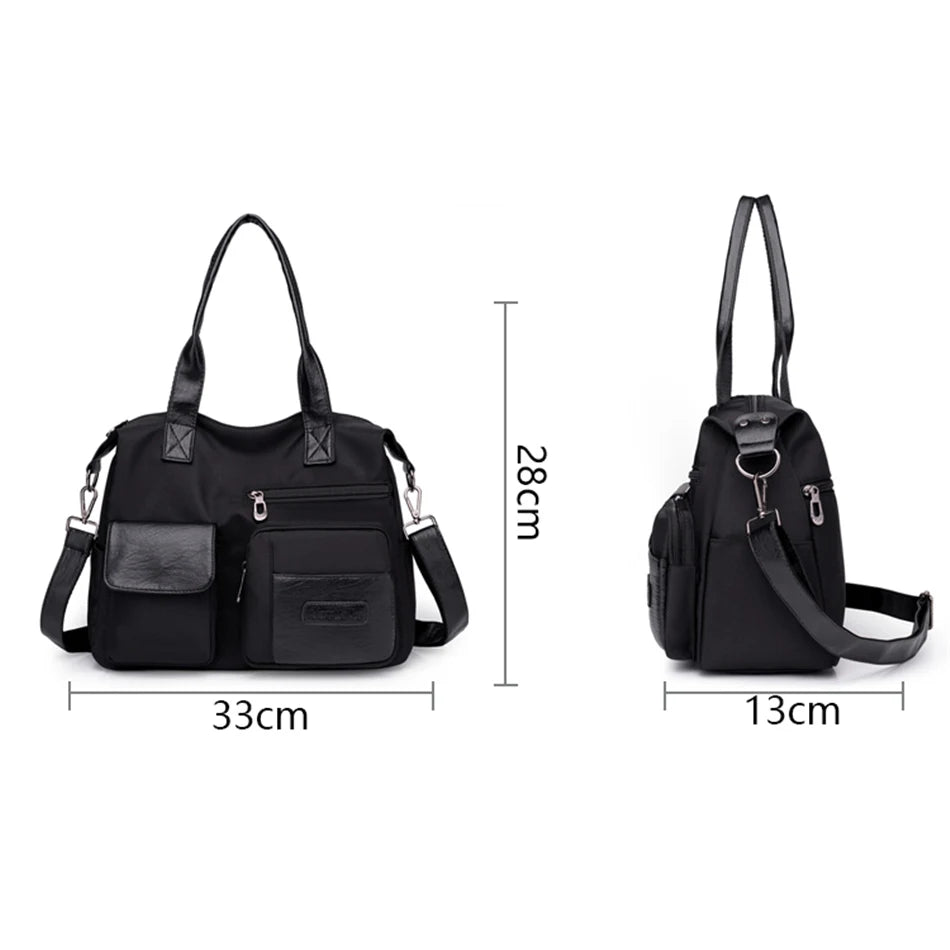 Waterproof Oxford Bag Large Capacity Handbag Lady Travel Bag Solid Color Messenger Bags for Women 2021 Multi-pocket Sac A Main