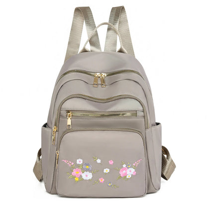 Waterproof Oxford Women Backpack Fashion Casual Embroidery Bag Designer Female Large Capacity Travel Handbag Shopping Knaps