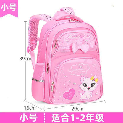 Waterproof School Bags For Girls Kids Schoolbags cat cartoon book bags kids Orthopedic Children school Backpack Mochila Escolar