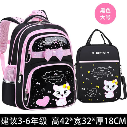 Waterproof School Bags For Girls Kids Schoolbags cat cartoon book bags kids Orthopedic Children school Backpack Mochila Escolar