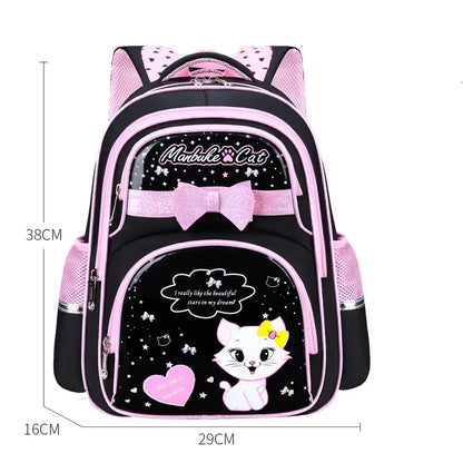 Waterproof School Bags For Girls Kids Schoolbags cat cartoon book bags kids Orthopedic Children school Backpack Mochila Escolar