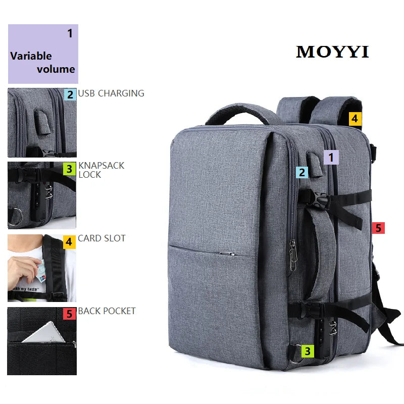 Waterproof Travel Backpack Men Women Multifunction 15.6inch /17 inch Laptop Backpacks Male Female Outdoor Luggage Bag Mochilas