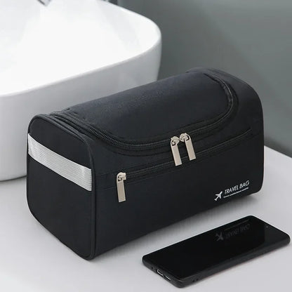 Waterproof Wash Pouch Polyester Business Handheld Men's Toiletry Cosmetic Bag Bathroom Portable Travel Storage Bag