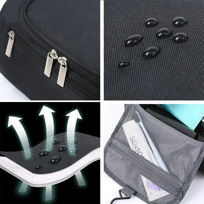 Waterproof Wash Pouch Polyester Business Handheld Men's Toiletry Cosmetic Bag Bathroom Portable Travel Storage Bag