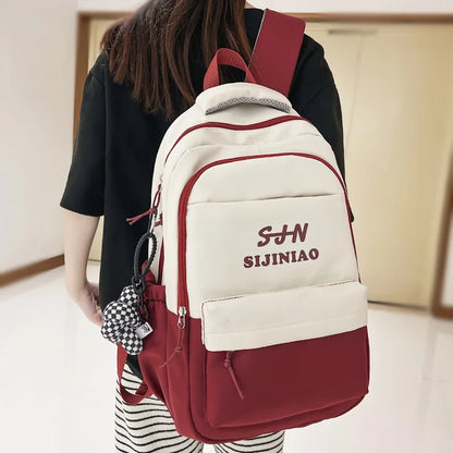 Waterproof Women High Capacity School Bag Ladies Nylon Student Girl Book Bag Fashion Female Cute Laptop College Backpacks Travel