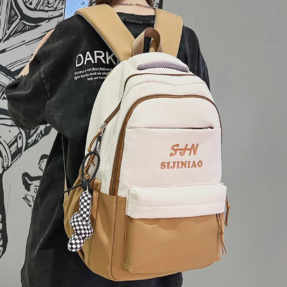 Waterproof Women High Capacity School Bag Ladies Nylon Student Girl Book Bag Fashion Female Cute Laptop College Backpacks Travel