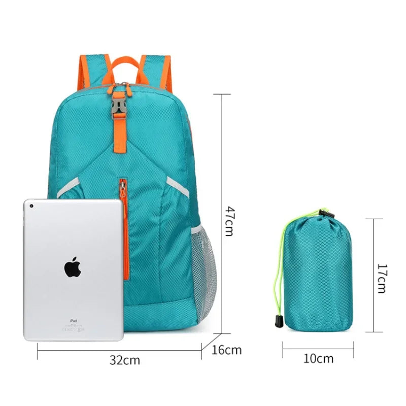 Waterproof and Wear-resistant Lightweight Backpack Packable,Outdoor Travel Camping Daypack Foldable Hiking Backpack