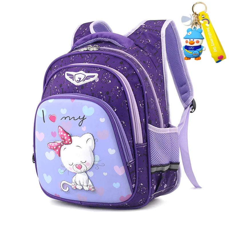 Waterproof children School Bags For Girls Boys Kids Schoolbag cartoon 3D Primary Orthopedic school Backpack book bag Grade 1-3-6