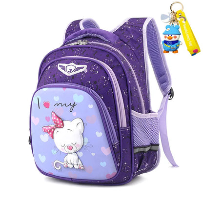 Waterproof children School Bags For Girls Boys Kids Schoolbag cartoon 3D Primary Orthopedic school Backpack book bag Grade 1-3-6
