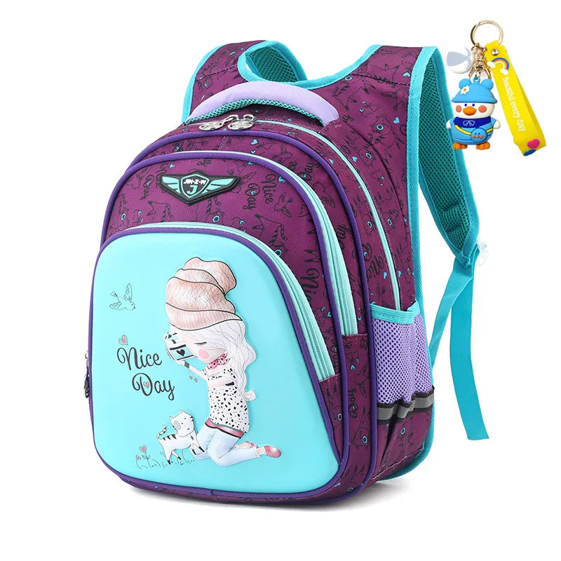 Waterproof children School Bags For Girls Boys Kids Schoolbag cartoon 3D Primary Orthopedic school Backpack book bag Grade 1-3-6