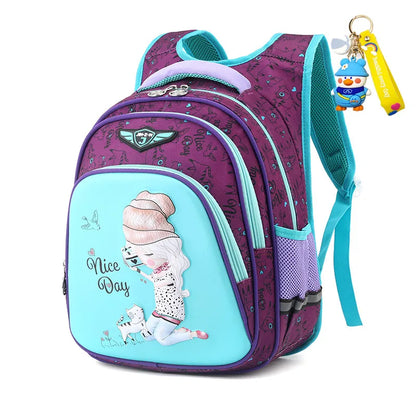 Waterproof children School Bags For Girls Boys Kids Schoolbag cartoon 3D Primary Orthopedic school Backpack book bag Grade 1-3-6