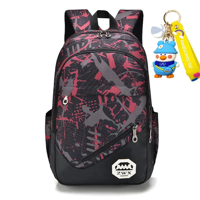 Waterproof travel laptop children Bags teenager Boys girls camouflage school Backpack set high School backpack