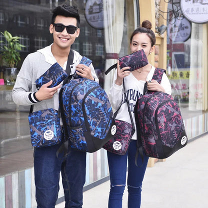 Waterproof travel laptop children Bags teenager Boys girls camouflage school Backpack set high School backpack
