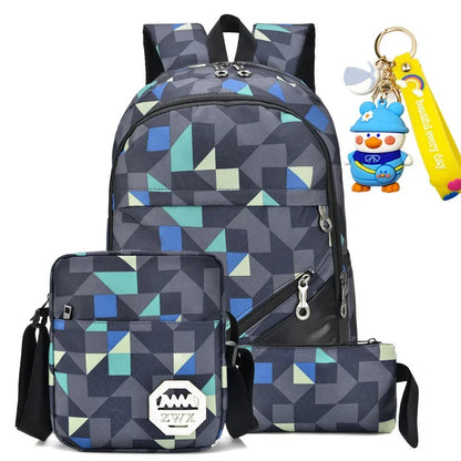 Waterproof travel laptop children Bags teenager Boys girls camouflage school Backpack set high School backpack
