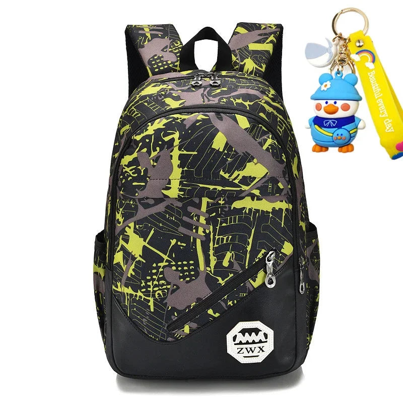 Waterproof travel laptop children Bags teenager Boys girls camouflage school Backpack set high School backpack