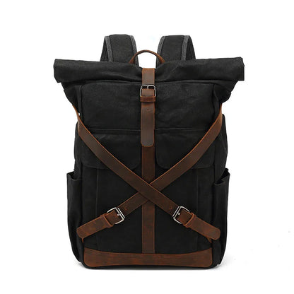 Waterproof vintage Waxed Canvas Backpack Men Backpacks Leisure Rucksack Travel School Bags Laptop Bagpack men shoulder bookbags