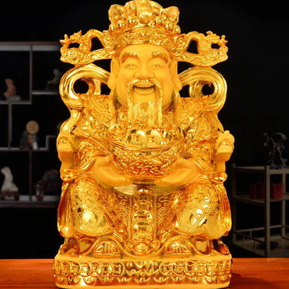 Wealth God of Wealth Decoration Sand Gold Home Decoration Living Room Cultural Buddha Statue Crafts Opening Creative Gift