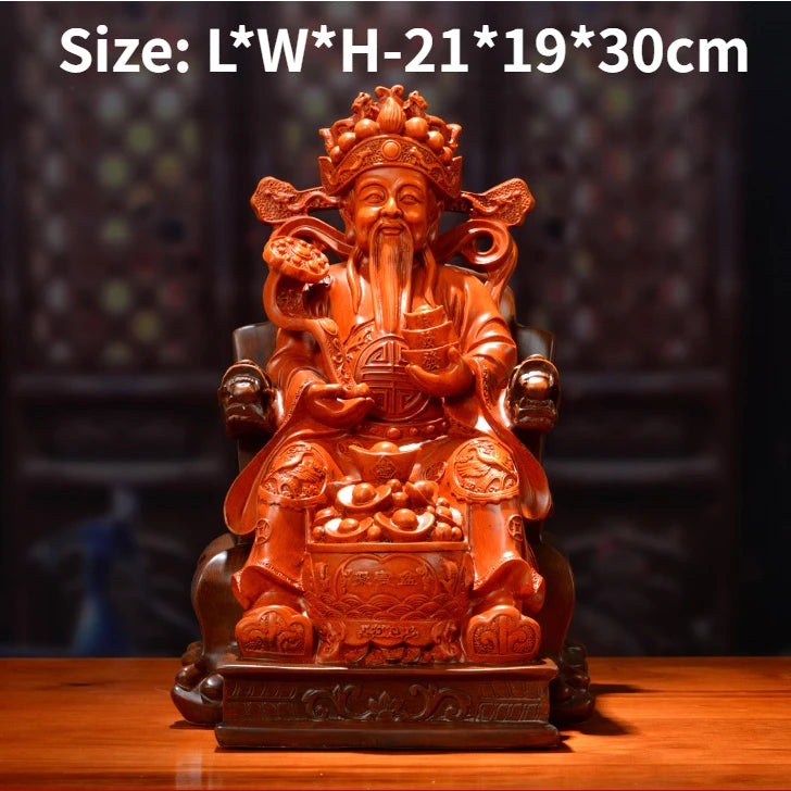 Wealth God of Wealth Decoration Sand Gold Home Decoration Living Room Cultural Buddha Statue Crafts Opening Creative Gift