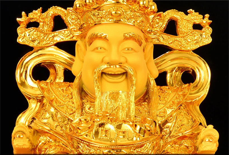 Wealth God of Wealth Decoration Sand Gold Home Decoration Living Room Cultural Buddha Statue Crafts Opening Creative Gift