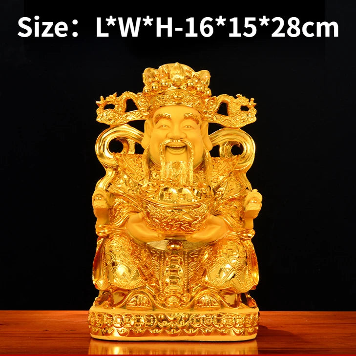 Wealth God of Wealth Decoration Sand Gold Home Decoration Living Room Cultural Buddha Statue Crafts Opening Creative Gift