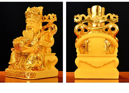 Wealth God of Wealth Decoration Sand Gold Home Decoration Living Room Cultural Buddha Statue Crafts Opening Creative Gift