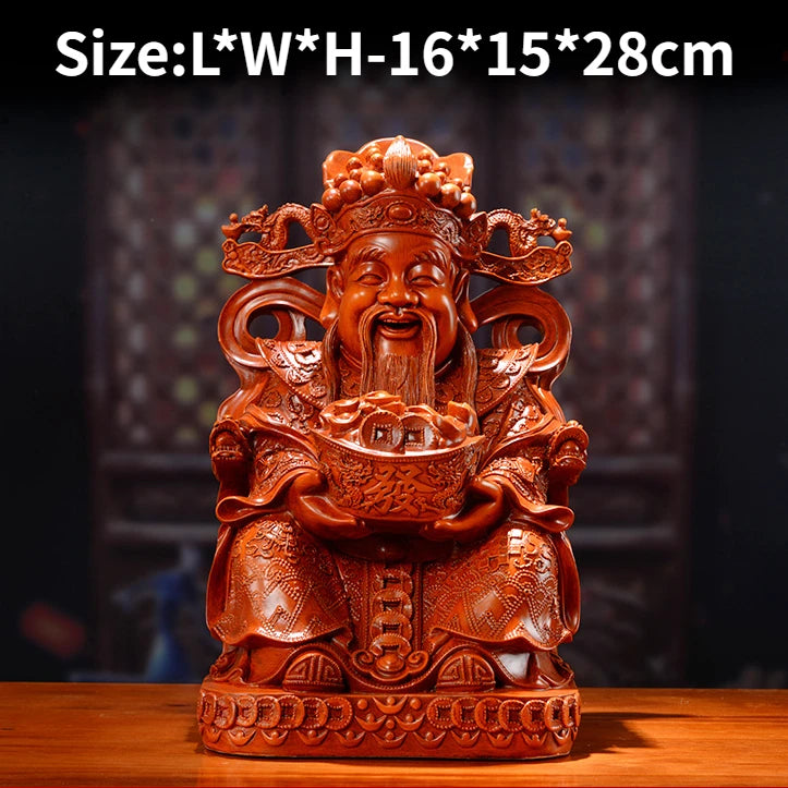 Wealth God of Wealth Decoration Sand Gold Home Decoration Living Room Cultural Buddha Statue Crafts Opening Creative Gift