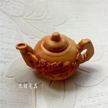 Wealth-bringing Taihang Cliff Cypress Wood Ageing High Oil High-density Sculpture Modern Art Statues for Decoration Desk Decor