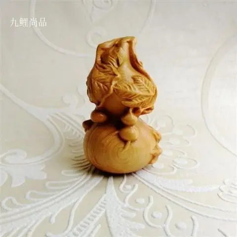 Wealth-bringing Taihang Cliff Cypress Wood Ageing High Oil High-density Sculpture Modern Art Statues for Decoration Desk Decor