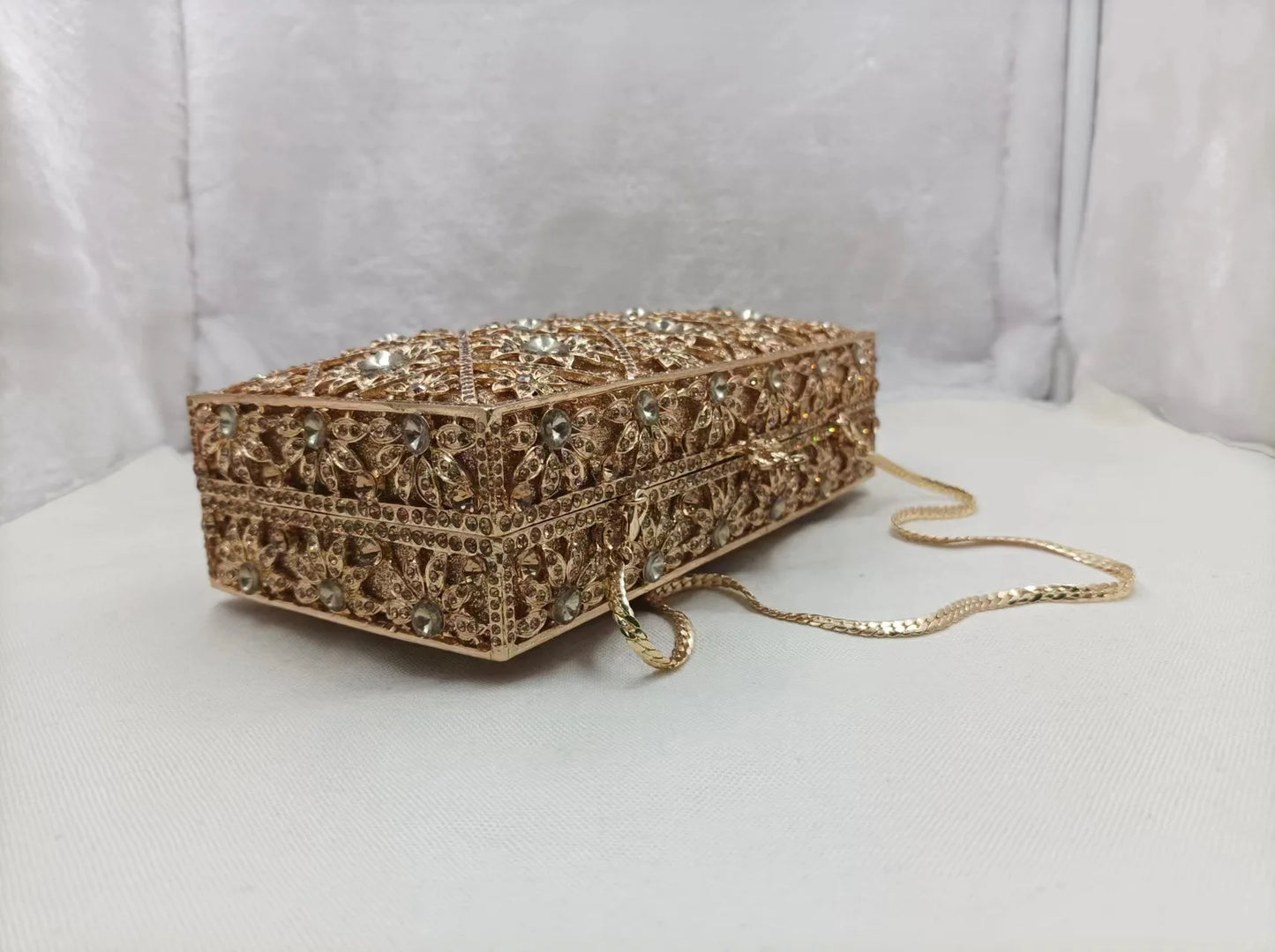 Wedding Bridal Green Gold Champagne Clutches Dinner Toted Gift Stone Purse Diamond Lady Handbag Party Crystal Women Evening Bag