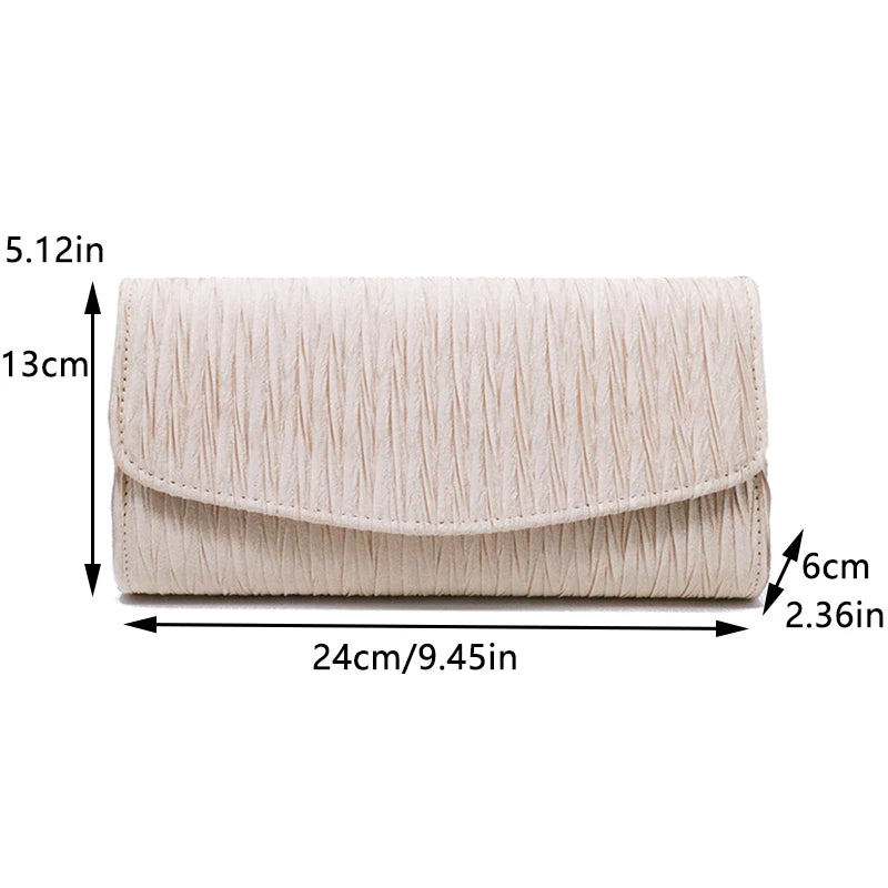Wedding Evening Bag Elegant Fold Clutch Shoulder Wallets Chain Purse Designer Small Handbags Bags for Women Trend 2024 Promotion