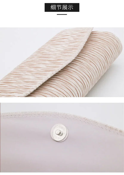 Wedding Evening Bag Elegant Fold Clutch Shoulder Wallets Chain Purse Designer Small Handbags Bags for Women Trend 2024 Promotion
