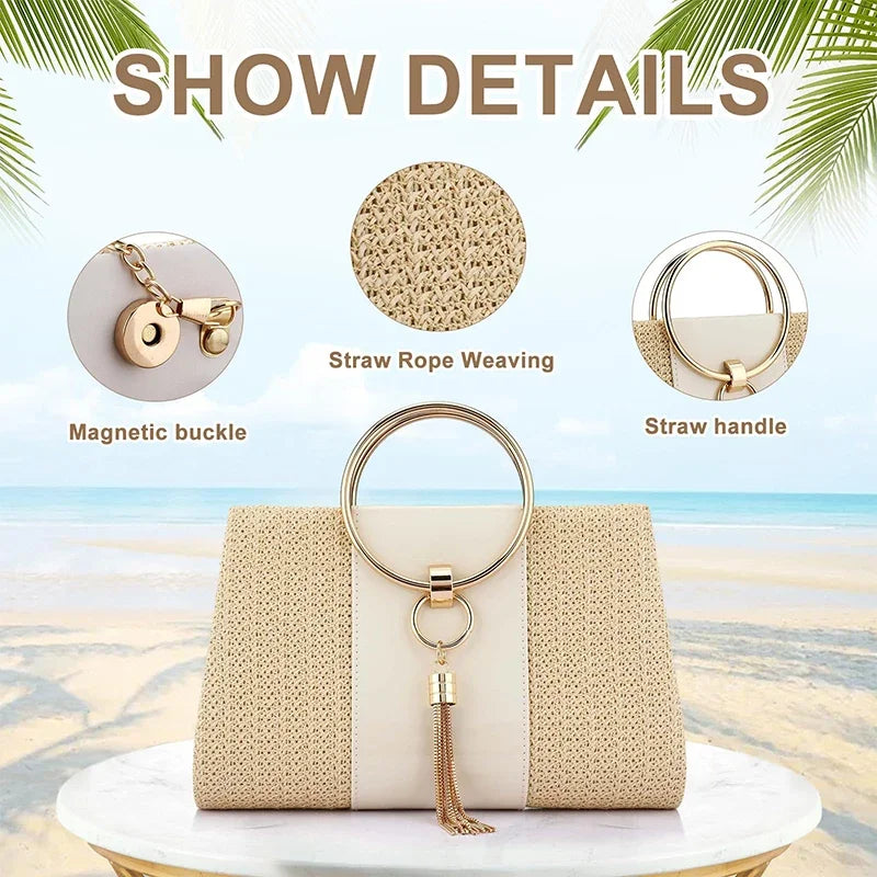 Wedding Evening Bag Shoulder Designer Handbag Braid Purses Chain Clutch Luxury Brand Square Bags for Women 2024 High Quality New