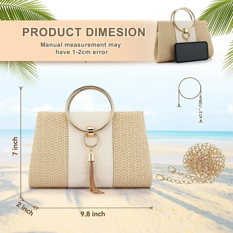 Wedding Evening Bag Shoulder Designer Handbag Braid Purses Chain Clutch Luxury Brand Square Bags for Women 2024 High Quality New