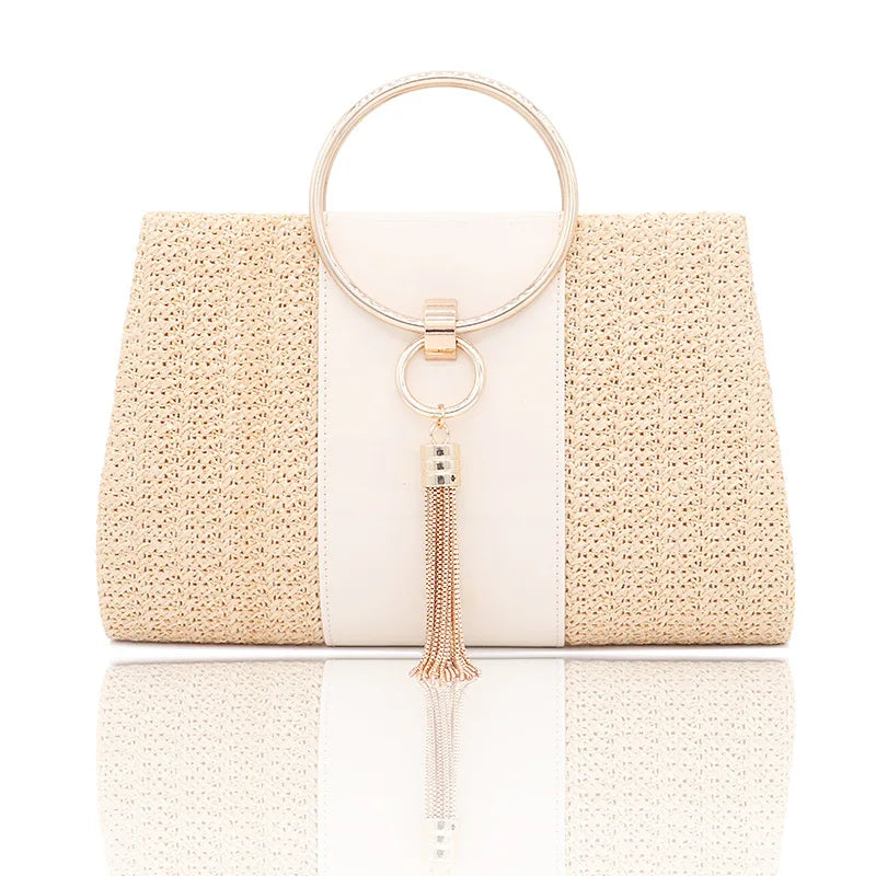 Wedding Evening Bag Shoulder Designer Handbag Braid Purses Chain Clutch Luxury Brand Square Bags for Women 2024 High Quality New
