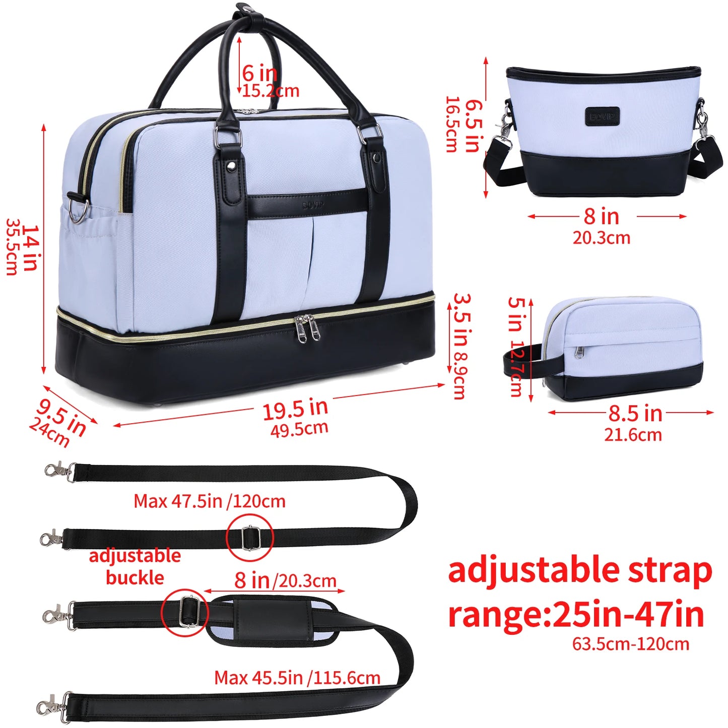 Weekender Bags for Women Overnight Bag Large Canvas Travel Duffel Bag with Shoe Compartment Carry On Tote Bag for Travel