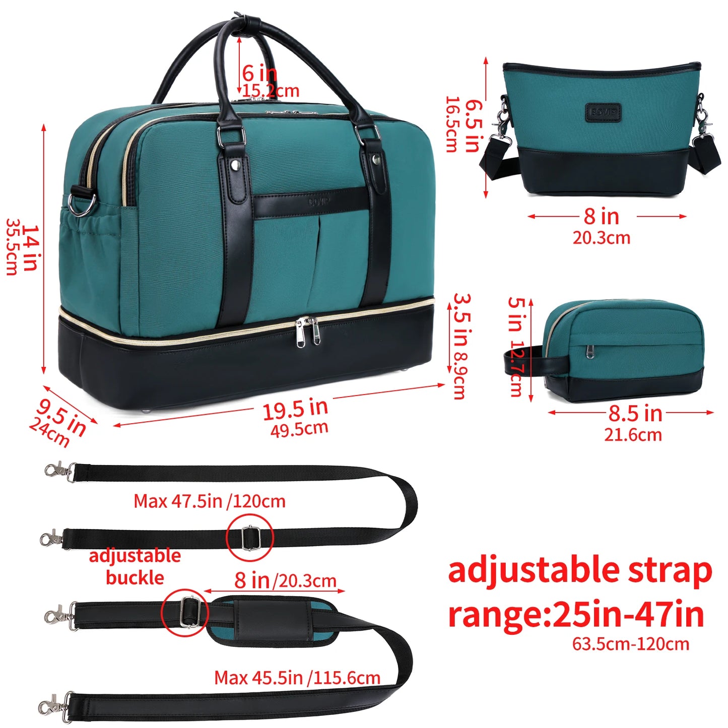 Weekender Bags for Women Overnight Bag Large Canvas Travel Duffel Bag with Shoe Compartment Carry On Tote Bag for Travel