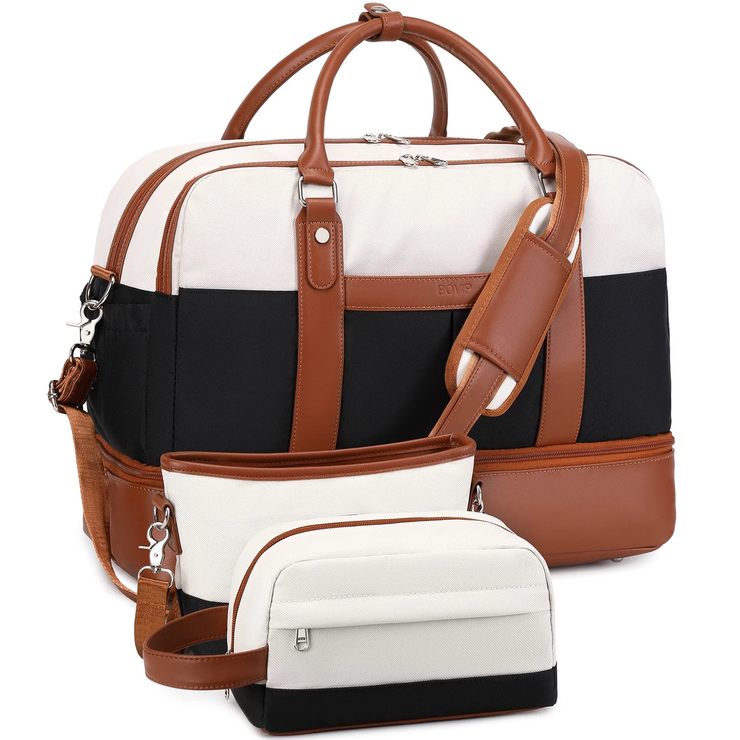 Weekender Bags for Women Overnight Bag Large Canvas Travel Duffel Bag with Shoe Compartment Carry On Tote Bag for Travel