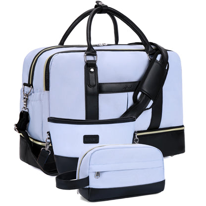 Weekender Bags for Women Overnight Bag Large Canvas Travel Duffel Bag with Shoe Compartment Carry On Tote Bag for Travel