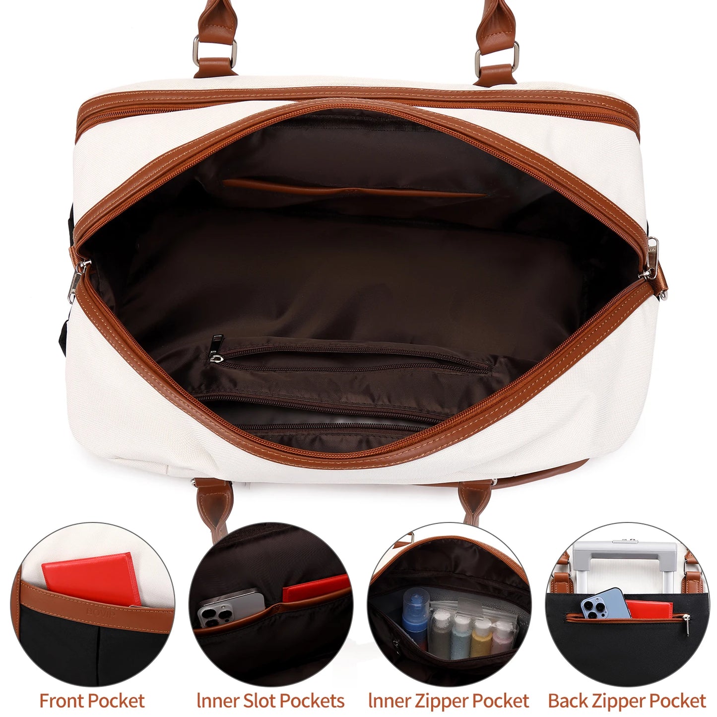 Weekender Bags for Women Overnight Bag Large Canvas Travel Duffel Bag with Shoe Compartment Carry On Tote Bag for Travel