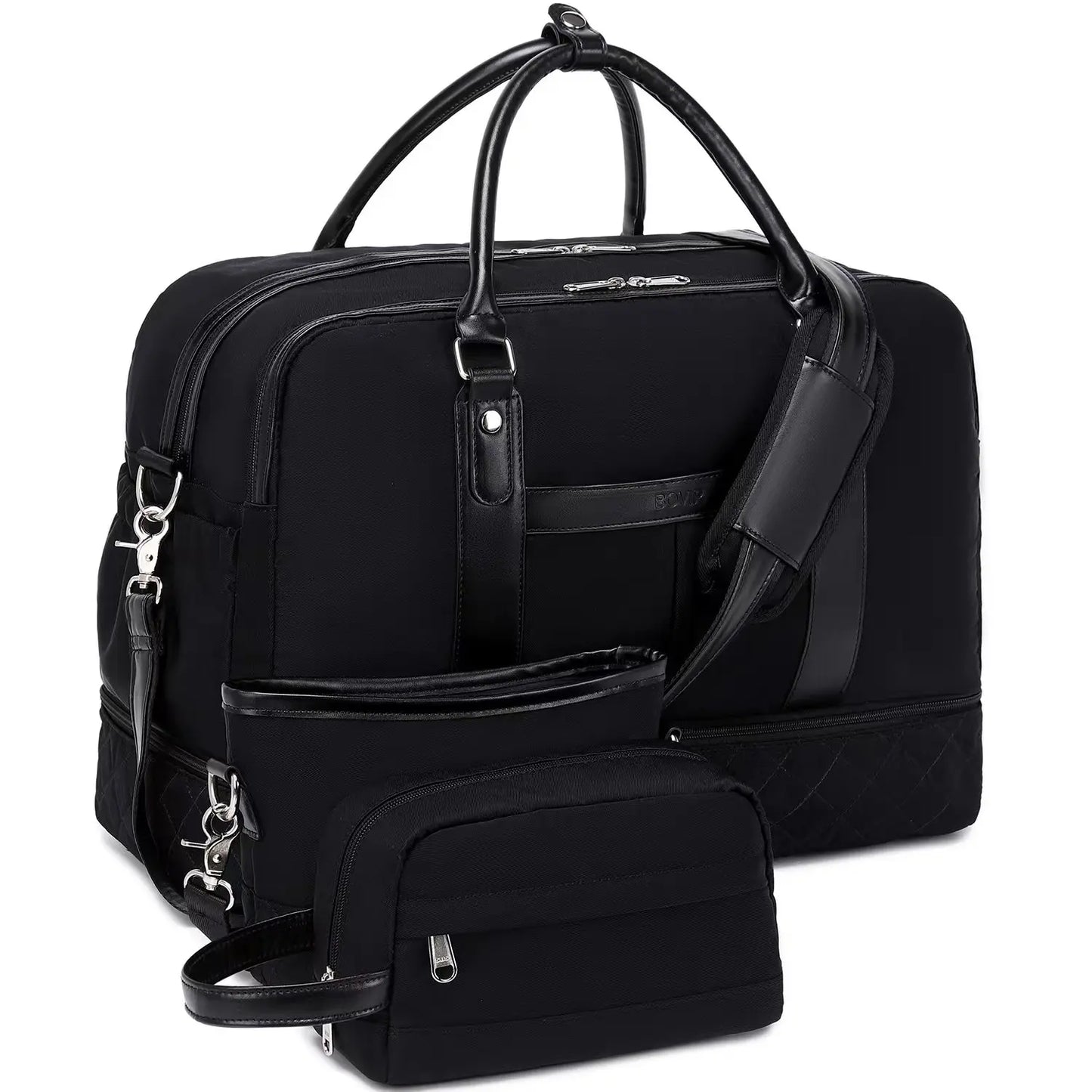 Weekender Bags for Women Overnight Bag Large Canvas Travel Duffel Bag with Shoe Compartment Carry On Tote Bag for Travel