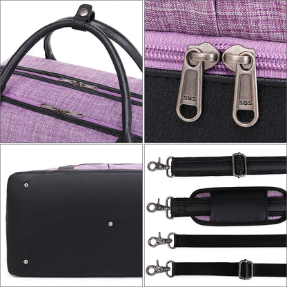 Weekender Bags for Women Overnight Bag Large Canvas Travel Duffel Bag with Shoe Compartment Carry On Tote Bag for Travel