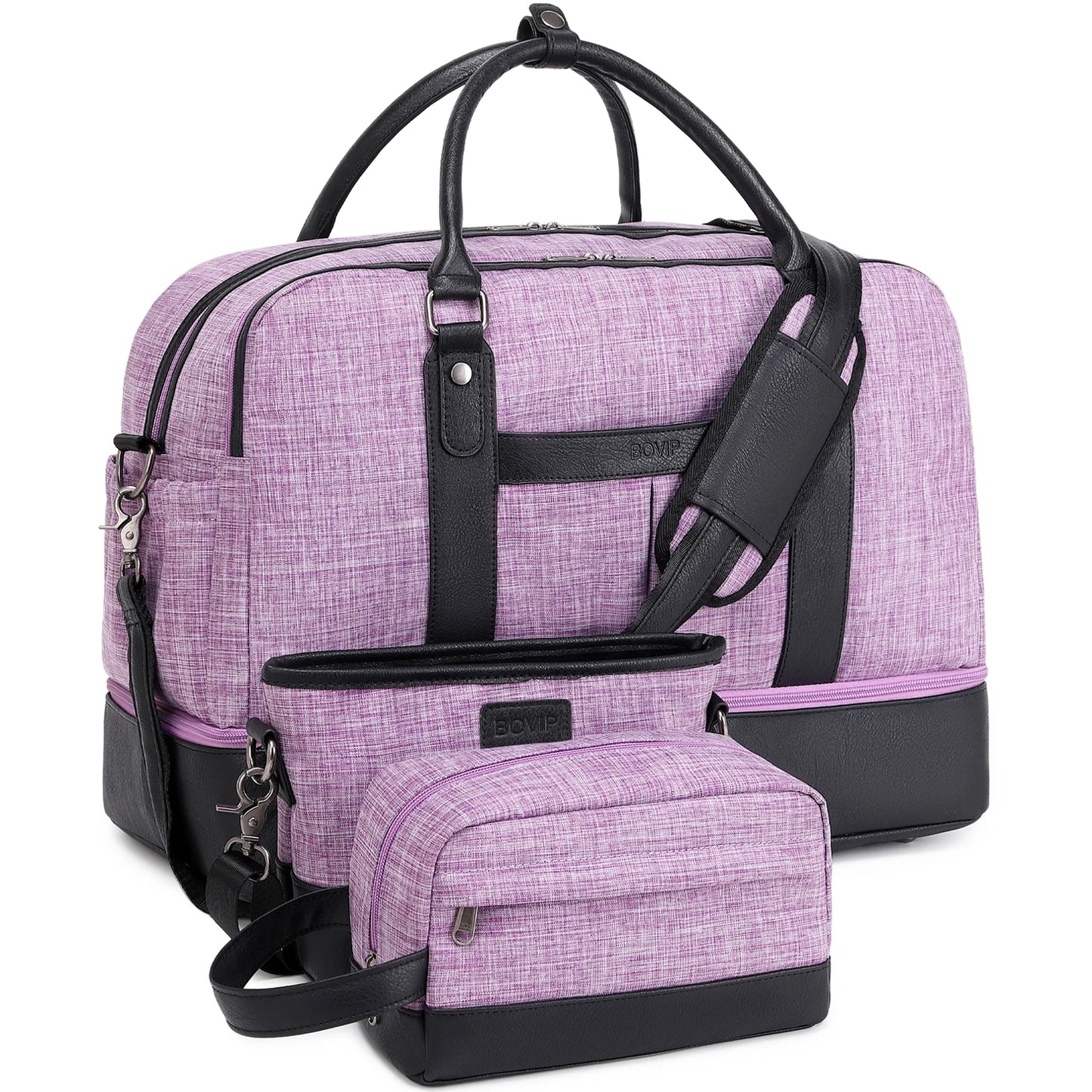 Weekender Bags for Women Overnight Bag Large Canvas Travel Duffel Bag with Shoe Compartment Carry On Tote Bag for Travel