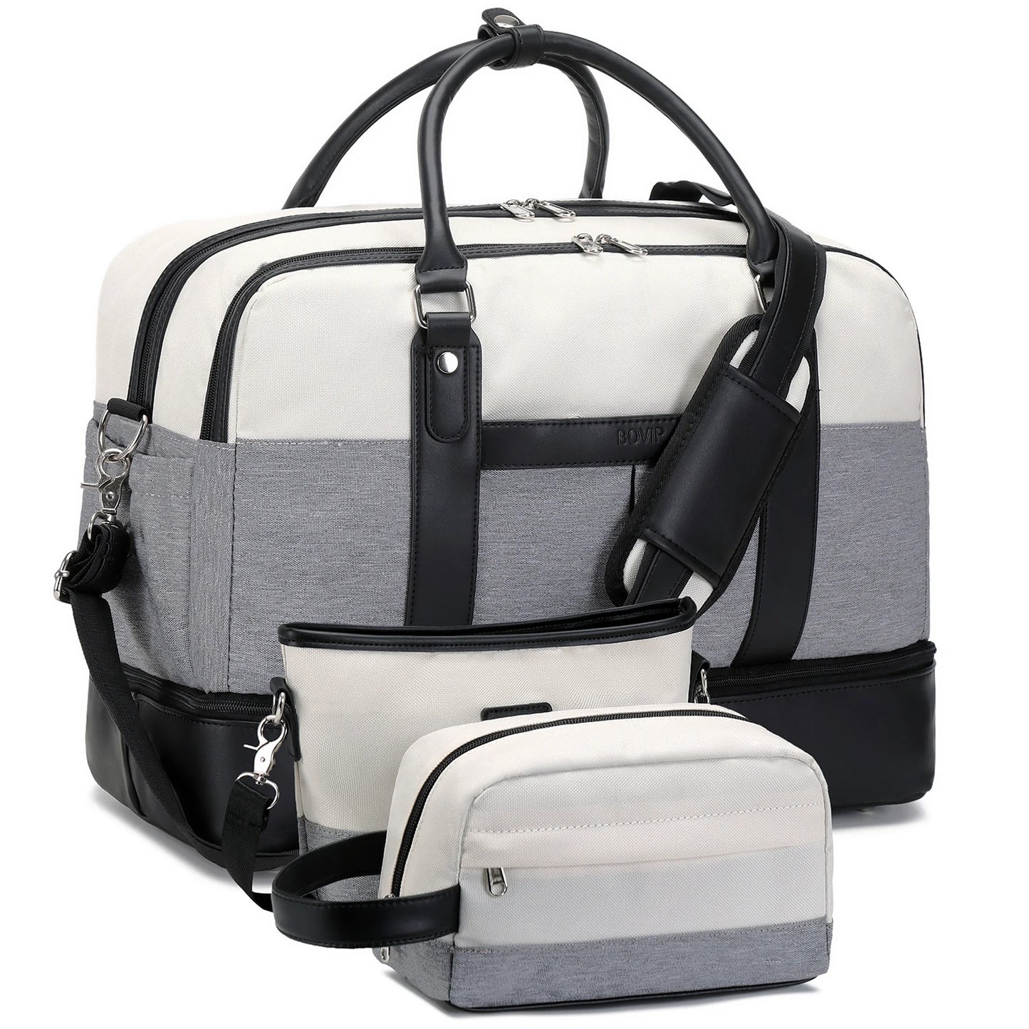 Weekender Bags for Women Overnight Bag Large Canvas Travel Duffel Bag with Shoe Compartment Carry On Tote Bag for Travel