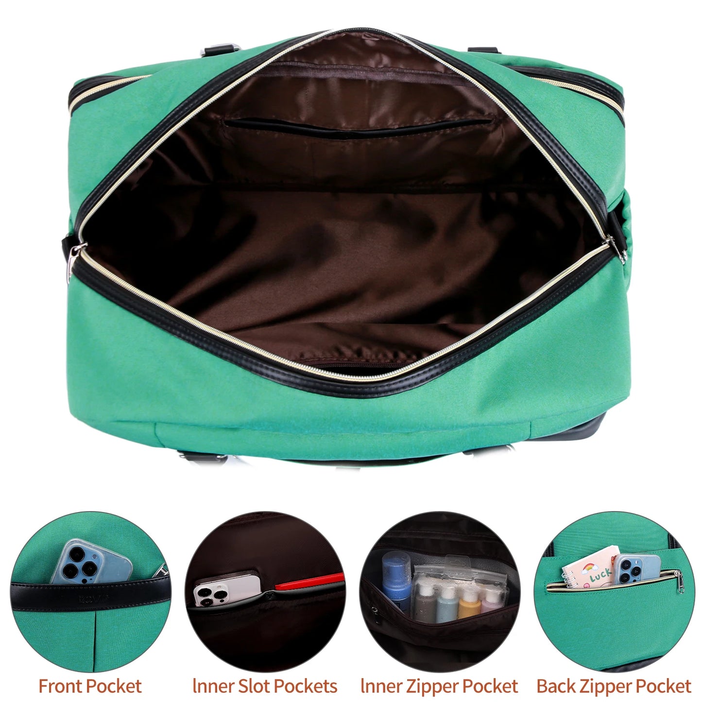 Weekender Bags for Women Overnight Bag Large Canvas Travel Duffel Bag with Shoe Compartment Carry On Tote Bag for Travel
