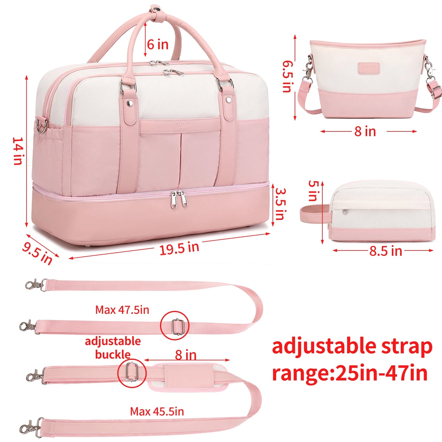 Weekender Bags for Women Overnight Bag Large Canvas Travel Duffel Bag with Shoe Compartment Carry On Tote Bag for Travel