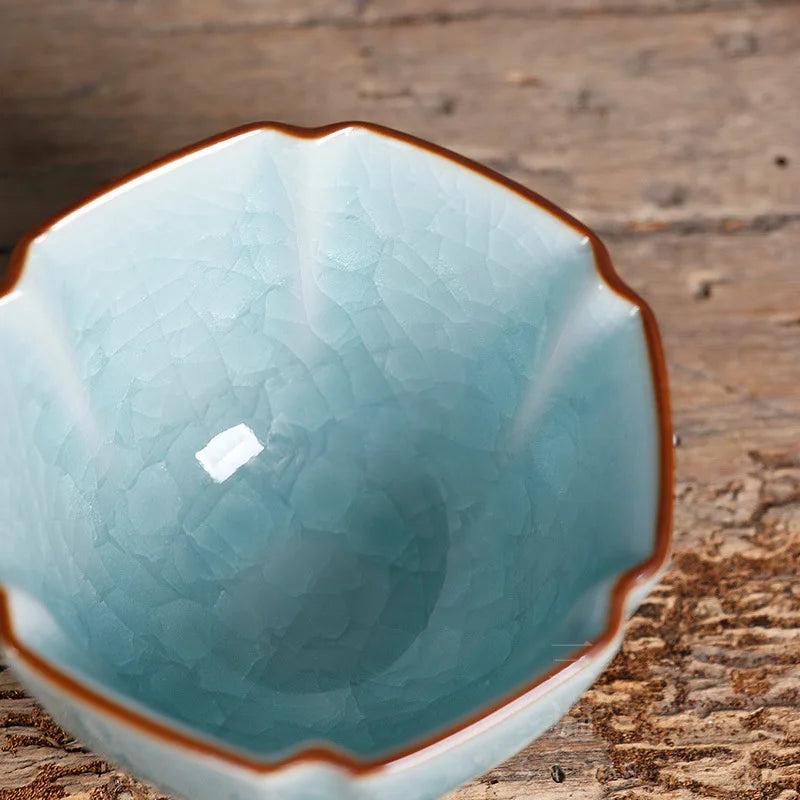 Weng Muruzheng Ice Crack Tea Cup Longquan Celadon Master Cup Single Cup Men's Tea Cup Ceramic Women's Tea Cup