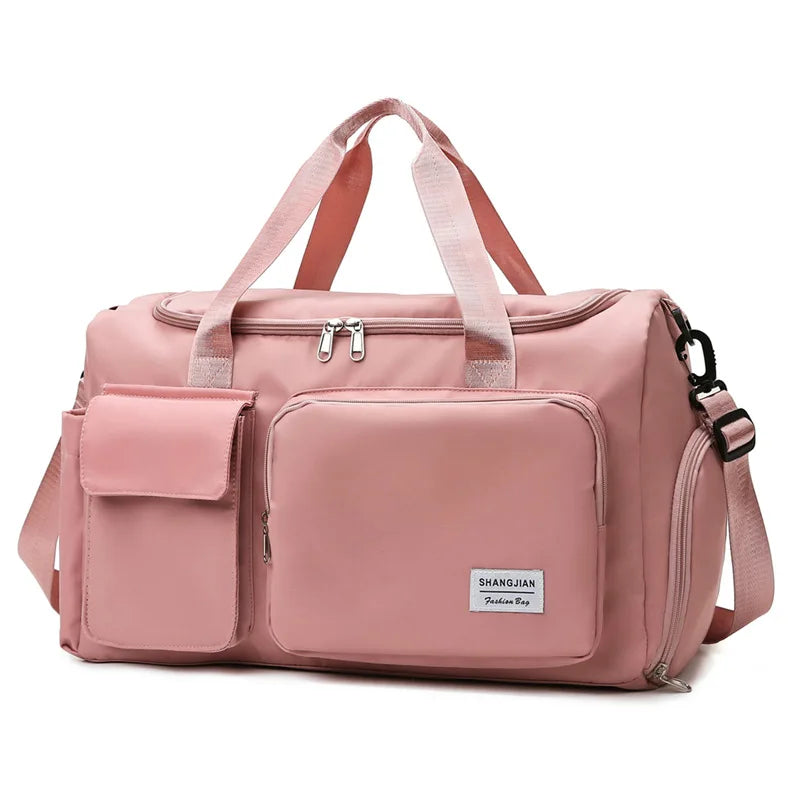 Wet and dry separation fitness bags Women's yoga handbag Independent shoe compartment waterproof travel bag for men and wome