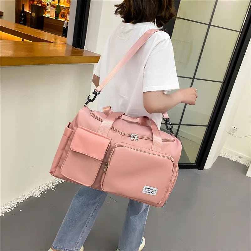 Wet and dry separation fitness bags Women's yoga handbag Independent shoe compartment waterproof travel bag for men and wome