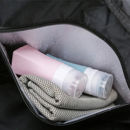 Wet and dry separation fitness bags Women's yoga handbag Independent shoe compartment waterproof travel bag for men and wome